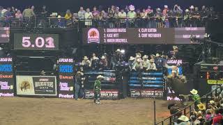 FIRST RIDE IN OKLAHOMA WILDCATTER HISTORY PBR BULLRIDING [upl. by Niar]