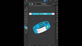 Adobe illustrator Tutorial  How to create wristband for VIP illustrator illustratortutorial [upl. by Anuaik]