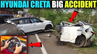 HYUNDAI CRETA 2020 TOP SPEED TEST DRIVING ON HILLS BIG ACCIDENT WITH LOGITECH G29 [upl. by Aij]