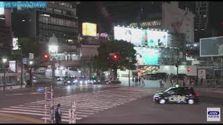 Shibuya City Scramble Crossing Live Camera 7222024 1243 AM  737 AM Midnight  Sunny Morning [upl. by Aciraa127]