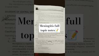 Meningitis full topic notes📝 ll pathophysiology ll management bscnursing [upl. by Ahcsas371]