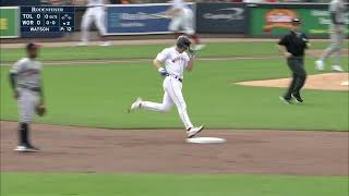 Kyle Teels first TripleA homer redsox milb [upl. by Eniretac]