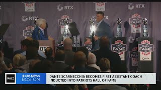 Mike Vrabel Dante Scarnecchia inducted into Patriots Hall of Fame [upl. by Aseret]