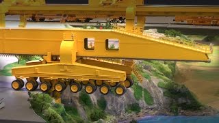 RC Crane Bridge Building with SLJ900 Bridge Girder  XXL RC Construction Site  Road Work [upl. by Hanna732]