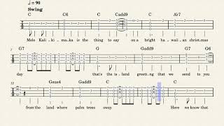 Mele Kalikimaka Ukulele ChordMelody Tab [upl. by Hatty]