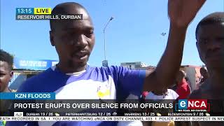 KZN Floods  Protest erupts over silence from officials [upl. by Yokum]