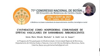 Cyatheaceae como hospedeiras comunidade de epífitas vasculares em samambaias arborescentes [upl. by Audre]