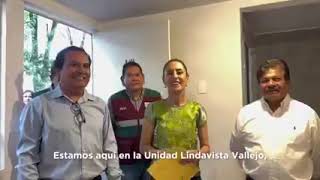 Claudia Sheinbaum Pardo edificio 52 de la Unidad Habitacional Lindavista Vallejo 📢 📢 📢 [upl. by Nniroc]