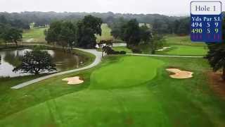 Hadley Wood Golf Club  1st Hole Fly Over [upl. by Ydisahc176]