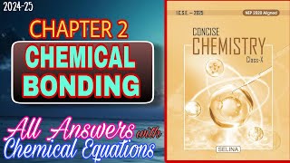 Chemical Bonding  ICSE Class 10 Chemistry  Chapter 2 Answers  202425 [upl. by Frances]