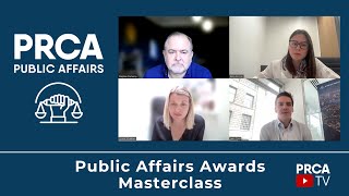 PRCA Public Affairs Awards Masterclass [upl. by Conchita]