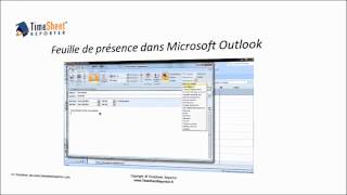 Feuille de présence dans Microsoft Outlook avec TimeSheet Reporter [upl. by Epolulot]