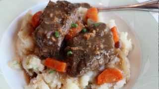 Beef Short Ribs quotSauerbratenquot  Braised Beef Short Ribs Recipe [upl. by Waylen722]