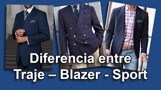 Diferencias entre el Saco del traje Blazer y Saco Sport [upl. by Ogata]