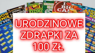 Urodzinowe zdrapki lotto za 100 złotych [upl. by Akilat]