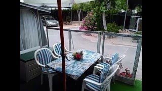 Hobby Caravan amp Awning For Sale On Camping Benisol In Benidorm Costa Blanca Spain [upl. by Hourihan717]