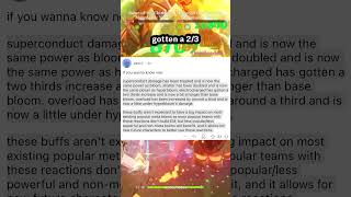 HUGE NEWS Reaction Damage Increase Dev Note 22 genshinimpact [upl. by Adnilem]