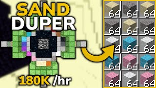 MINECRAFT BEST SAND DUPER 121 180000 HR GRAVITY BLOCK FARM TUTORIAL [upl. by Eenaej]