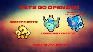 PET SIM HUGE OPENING EXCLUSIVE CHESTS HUNDREDS OF CRYSTAL CHESTS AND SECRET CHESTS  MORE [upl. by Garrik]