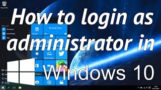 How to unlock and login as the built in administrator in windows 10 [upl. by Woodberry834]