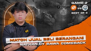 MATCH JUAL BELI SERANGAN NATAN CY BAWA COMEBACK  ESL RRQ KAITO VS EVOS HOLY G2 [upl. by Anilegnave]