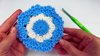 crochet easy coaster for beginners [upl. by Attenoj]