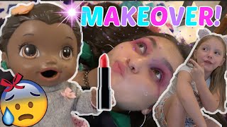 BABY ALIVE gets a BABYSITTER and GIVES a MAKEOVER The Lilly and Mommy Show The TOYTASTIC Sisters [upl. by Perce]