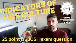 25 point NEBOSH Exam Question  Indicators of Health and Safety Culture [upl. by Drawde524]