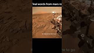 Last words of a mars rover [upl. by Malory]