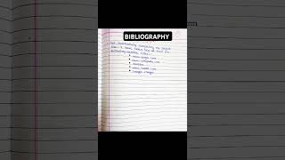 BIBLIOGRAPHY  How To Write ✍️ Bibliography In English  Bibliography For Project File [upl. by Ahtnammas134]