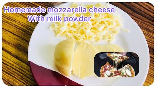 Homemade mozzarella cheesewith milk powder [upl. by Yreneh]