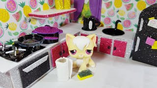 Minişler için Minik Mutfak ve Aksesuar Yapımı 💜DIY Miniature Kitchen for Dolls LPS and LOL💜 [upl. by Annayk695]