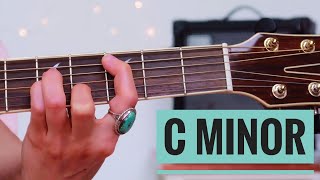 C minor Cm Chord  Beginner Guitar Lesson [upl. by Chemush]