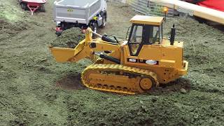 RC Track loader  Scaleart Cat 963B  Laderaupe  Mercedes Arocs RC action on construction site [upl. by Ayerhs]