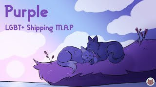 Purple  Complete Warrior Cats LGBT Shipping MAP [upl. by Noryahs949]