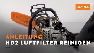 Motorsäge STIHL HD2Luftfilter richtig reinigen Anleitung [upl. by Poucher]