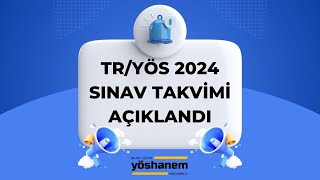 TRYÖS 2024 sınav takvimi açıklandı [upl. by Zosema]