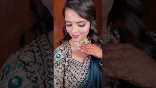 hey biba  heres is the engagement 💍 makeup look youtubeshorts explorepage tranding [upl. by Yenolem]