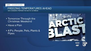 Gov Edwards Prepare for Arctic Outbreak [upl. by Zoa]