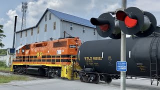 Railroad Switchback Action Short Line Railroads Indiana amp Ohio Railway IampO Greenfield Ohio Train [upl. by Llertnor]