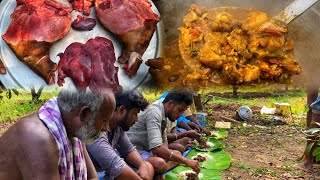 PANNI KARI Varuval  Village style pork fry  Vetti pasanga village cooking channel [upl. by Adnahsat]