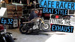 Honda CB750 Cafe Racer Exhaust Pipes and Muffler Ep 32 [upl. by Caroline23]