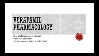 Verapamil Pharmacology Podcast [upl. by Auroora]