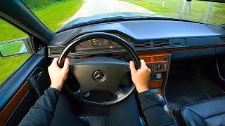 1991 Mercedes Benz W124 300E 4Matic  pov test drive [upl. by Narmak]