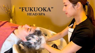 ASMR I went to FOREIGNER FRIENDLY head spa in Fukuoka Japan Soft Spoken [upl. by Refiffej363]