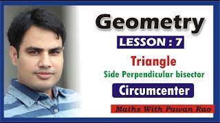 Side Perpendicular Bisector  Circumcenter  of Triangles  Problems amp Solutions for SSC [upl. by Busch]