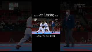 Aghayev Vs Busa Finale karate 75 kg Olimpiadi 2020 karate sport olympics reel [upl. by Lali429]