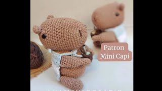 Amigurumi CARPINCHO con bandera y mate [upl. by Ydrah]