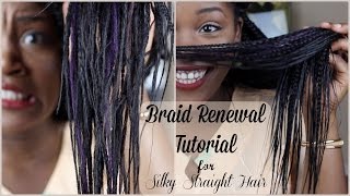 Braids Renewal How To Straighten Braids  Cindy Sandjo [upl. by Aamsa896]