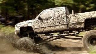 EPIC STUCK HUGE DODGE CUMMINS DIESEL 4X4 MUD TRUCK on 54quot BOGGERS [upl. by Ralat16]